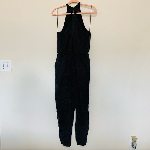 Anthropologie Greylin Black twist Halter Jumpsuit Women’s size M medium - Picture 1 of 6